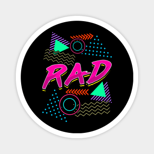 Rad 1980s Vintage Eighties Gift 80s Clothes For Women Men Magnet